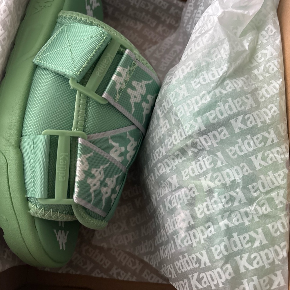 Kappa Green Sandals Comfortable Flip Flops